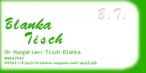 blanka tisch business card